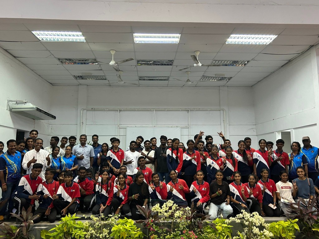 Malaysian Indian students and community educators gathered during an educational outreach initiative